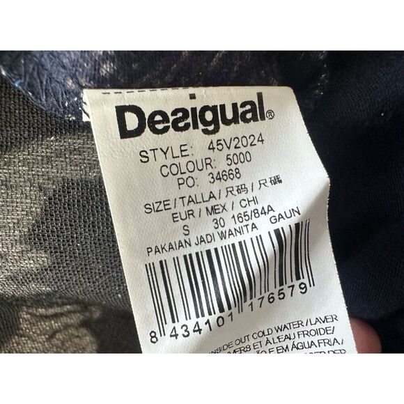 Desigual Y2K Blue Butterfly Floral Dress Women's Small Fairycore - Picture 7 of 9